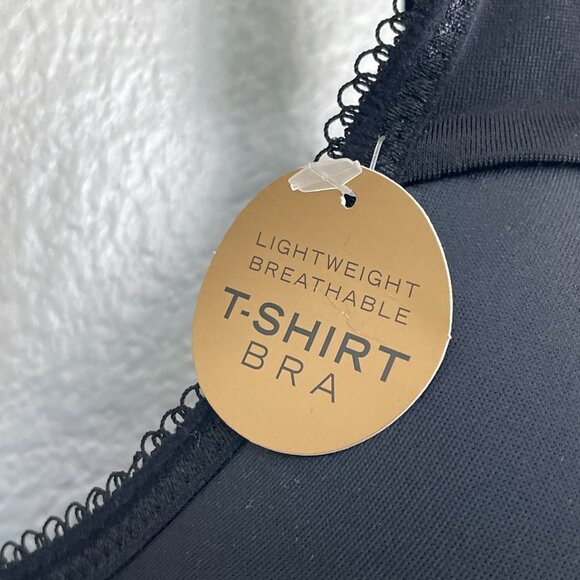 NEW Wacoal Womens 34G Black Lightweight Breathable T Shirt Bra 853192 - Picture 5 of 11